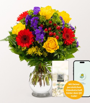 Flower Bouquet with Vase and Ferrero Giotto