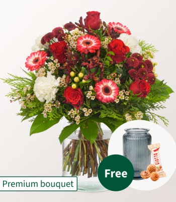 Premium Flower Bouquet with Premium Vase