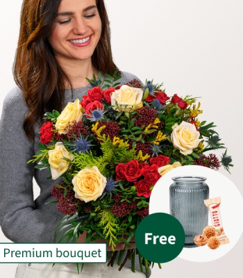 Premium Flower Bouquet with Vase