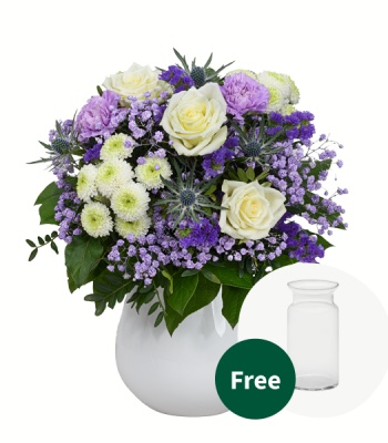 Sympathy Flower Bouquet with Vase