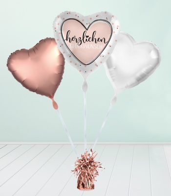 Congratulations Balloon - Helium Rose Gold