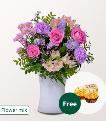 Mix Flowers with Ferrero Rocher