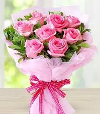 Pink Roses With Eucalyptus � 18 Stems