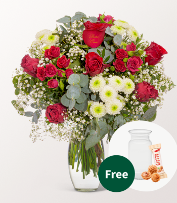 Red Spray Roses With Mix Flowers