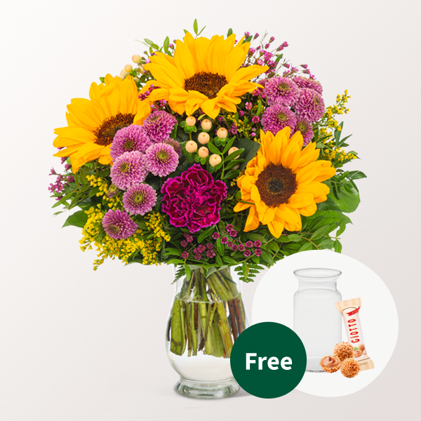 Sunflowers With Mix Flowers Bouquet