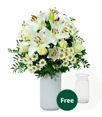 Sympathy Bouquet with Vase - Farewell Greeting