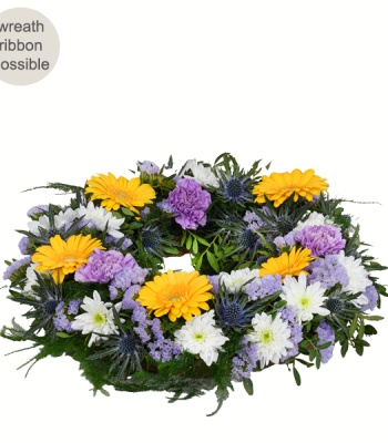 Sympathy Flower Wreath - Soft Hug