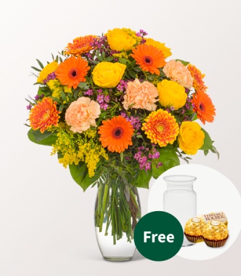 Yellow and Orange Flower Bouquet