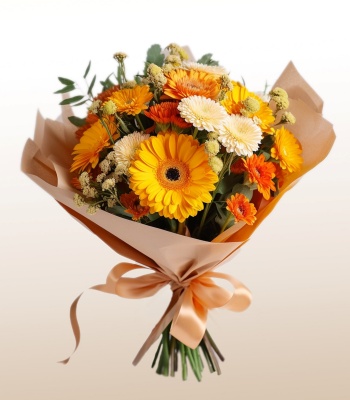 Gerbera And Carnation Flower Bouquet