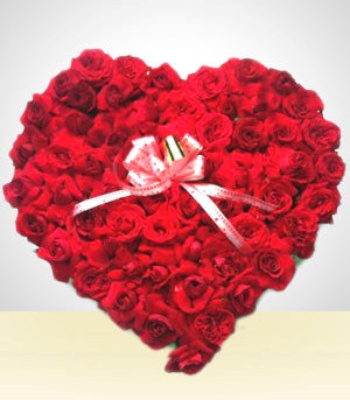 24 Roses Heart Shaped Arrangement