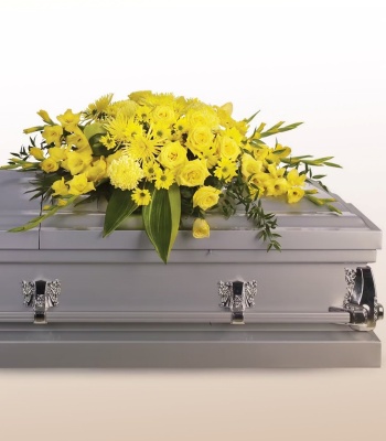 White Flowers Casket Spray