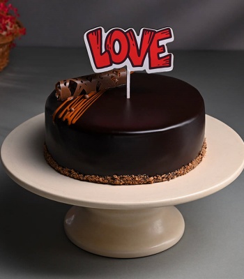 Chocolate Truffle Cake - Love Topper