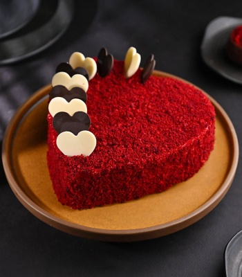 Red Velvet Heart Shape Cake