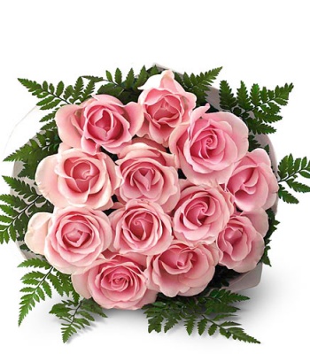 12 Pink Rose Bouquet