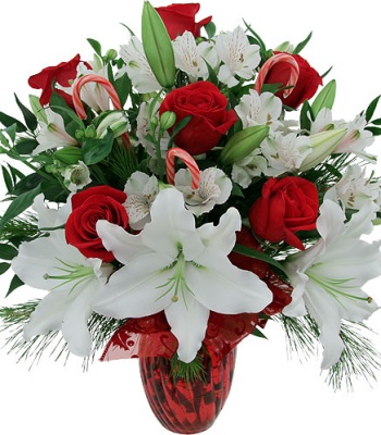 Christmas Alstroemeria with Roses and Lilies