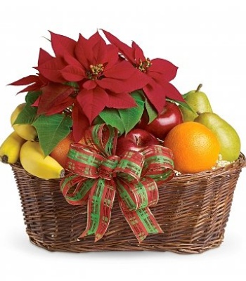 Christmas Flowers Basket