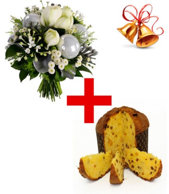 Christmas Flowers with Panettone Cake