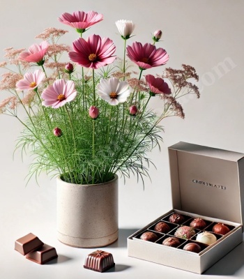 Cosmos Plant and Chocolates