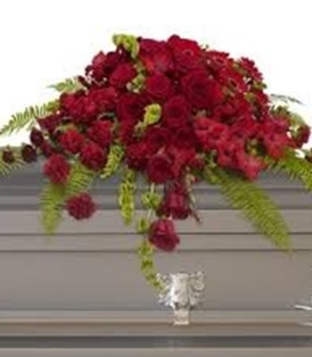 Funeral Spray Of Red Roses