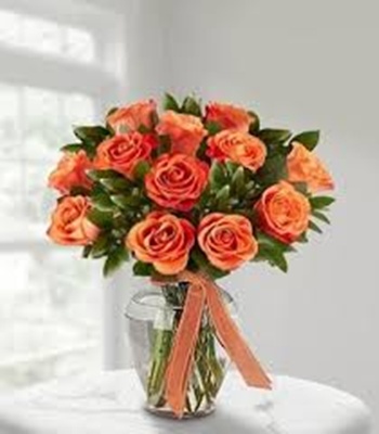 Orange Roses - 15 Stems