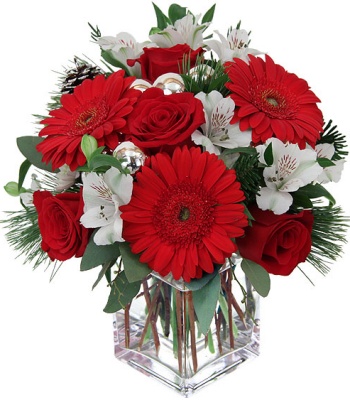 Red Gerbera Flowers Bouquet