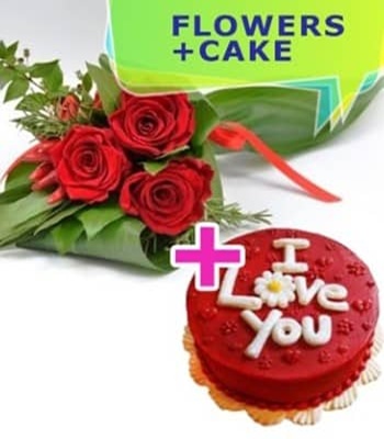 Cake and Rose Gift