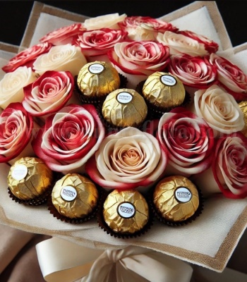 Roses and Ferrero Rocher Bouquet