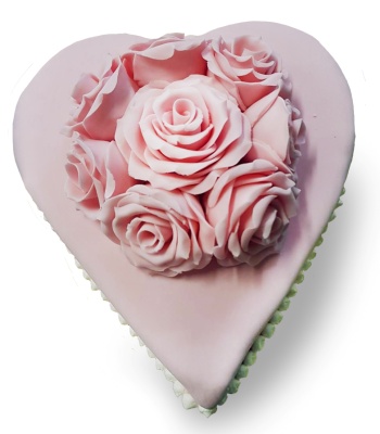 Sponge Cake - Pink Heart Shaped