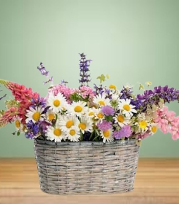 Spring Flowers Basket