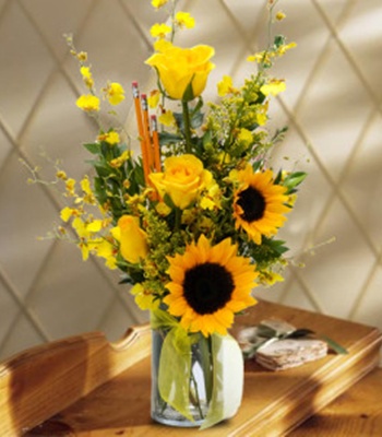 Sunflowers Arrangement With Yellow Flowers