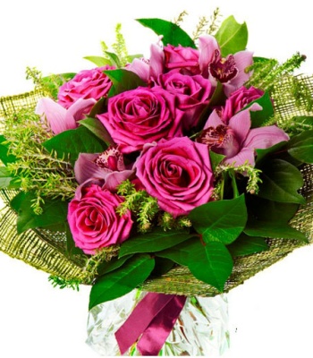 Valentine's Day Roses and Orchids Bouquet