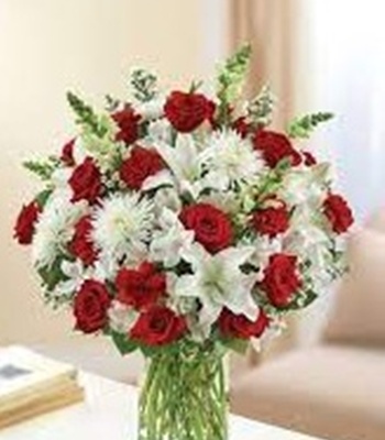 White And Red Flower Bouquet