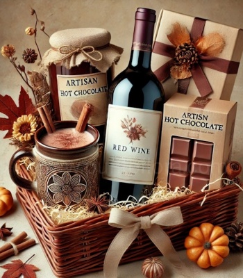 Wine and Chocolate Gift Basket