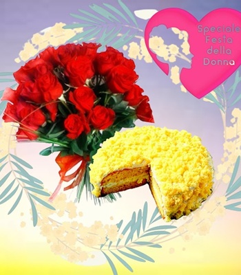Women's Day Flowers & Cake