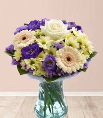 Yellow And Purple Flower Bouquet
