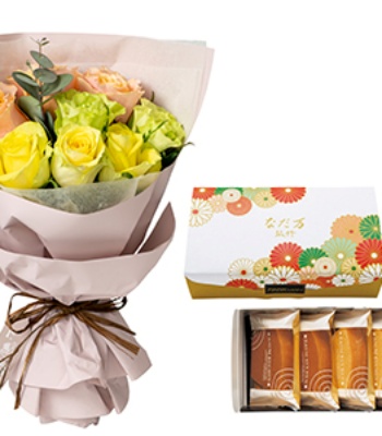 graduation flower bouquet and baumkuchen