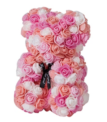 Preserved Flower Teddy Bear