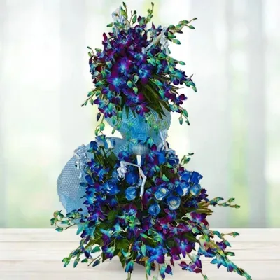 Blue Orchid Arrangement