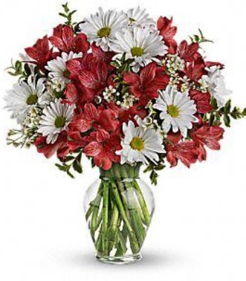 Alstroemeria and Daisy Flower Arrangement