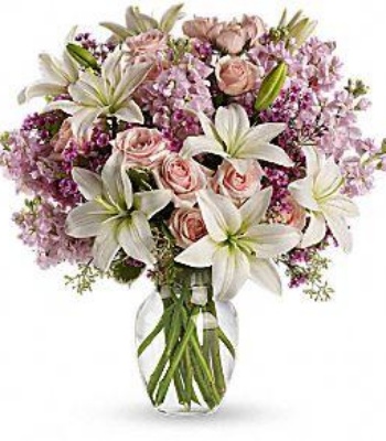 Fragrant Lilies and Roses