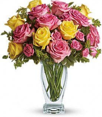 Pink and Yellow Roses