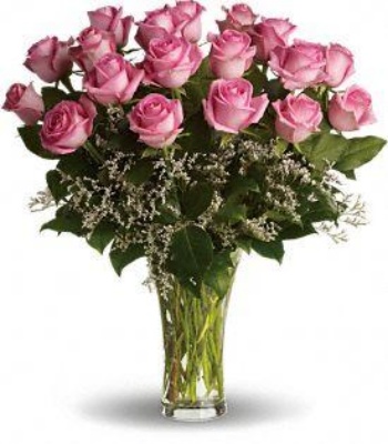 Pink Roses in Vase