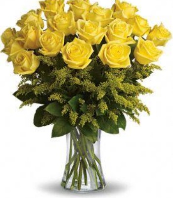 Yellow Roses in Vase