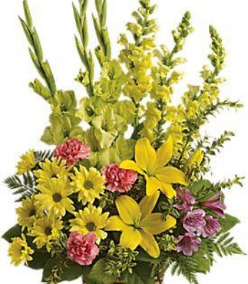 Yellow Sympathy Flowers