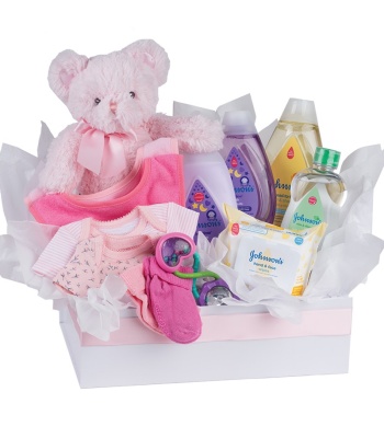 New Born Baby Girl Flower Hamper