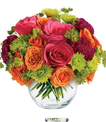 Roses and Chrysanthemums in Vase