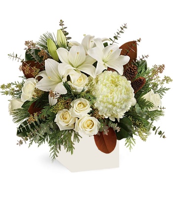 White Christmas Flower Arrangement