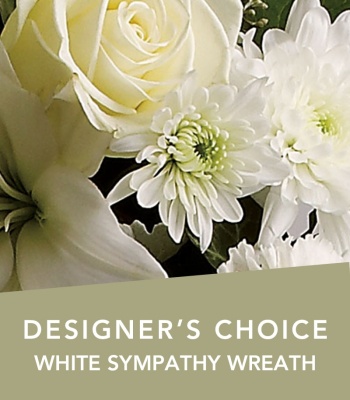 White Sympathy Wreath