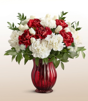 Christmas Carnation Flower Bouquet