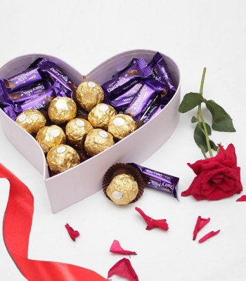 Chocolates in Heart Box